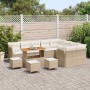 Conjunto de sofá de jardín con cojín 13 pcs beige y crema en Sofás de exterior | Comprar online en Foru.es