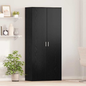 Highboard Roble negro 80 x 39 x 178 cm Madera contrachapada en Zapateros y organizadores de calzado | Comprar online en Foru.es
