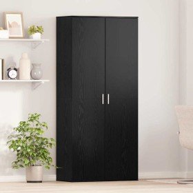Highboard Roble negro 80 x 39 x 178 cm Madera contrachapada en Zapateros y organizadores de calzado | Comprar online en Foru.es