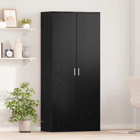 Highboard Roble negro 80 x 39 x 178 cm Madera contrachapada en Zapateros y organizadores de calzado | Comprar online en Foru.es