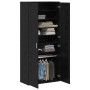 Highboard Roble negro 80 x 39 x 178 cm Madera contrachapada en Zapateros y organizadores de calzado | Comprar online en Foru.es