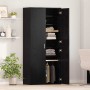 Highboard Roble negro 80 x 39 x 178 cm Madera contrachapada en Zapateros y organizadores de calzado | Comprar online en Foru.es