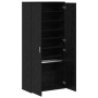 Highboard Roble negro 80 x 39 x 178 cm Madera contrachapada en Zapateros y organizadores de calzado | Comprar online en Foru.es