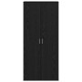 Highboard Roble negro 80 x 39 x 178 cm Madera contrachapada en Zapateros y organizadores de calzado | Comprar online en Foru.es
