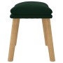 Reposapiés de terciopelo verde oscuro 45x29,5x35 cm de vidaXL, Otomanas - Ref: Foro24-341437, Precio: 36,32 €, Descuento: %