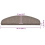 Felpudos autoadhesivos para escaleras, 30 unidades, beige, 65 x 21 x 4 cm, semicirculares, grandes en Hogar | Comprar online en 