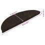 Felpudos autoadhesivos para escaleras, 20 unidades, 56 x 17 x 3 cm, marrón oscuro, semicirculares en Hogar | Comprar online en F
