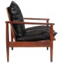 Sofá de 2 plazas madera maciza acacia y cuero auténtico negro de vidaXL, Sofás - Ref: Foro24-340924, Precio: 322,09 €, Descue...