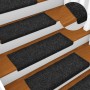 Felpudos autoadhesivos para escaleras, 30 unidades, 65 x 21 x 4 cm, borde rectangular, color negro en Hogar | Comprar online en 