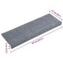 Felpudos autoadhesivos para escaleras, 30 unidades, 65 x 21 x 4 cm, gris claro, borde rectangular en Hogar | Comprar online en F