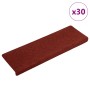 Felpudos autoadhesivos para escaleras, 30 unidades, 65 x 21 x 4 cm, borde rectangular, color rojo burdeos en Hogar | Comprar onl