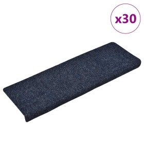 Felpudos autoadhesivos para escaleras, 30 unidades, 65 x 21 x 4 cm, borde rectangular azul en Hogar | Comprar online en Foru.es