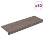 Felpudos autoadhesivos para escaleras, 30 unidades, 65 x 21 x 4 cm, borde rectangular, color beige en Hogar | Comprar online en 