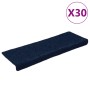 Felpudos autoadhesivos para escaleras, 30 unidades, 65 x 21 x 4 cm, borde rectangular, color azul marino en Hogar | Comprar onli