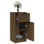 Aparador madera contrachapada color roble marrón 30x30x70 cm de vidaXL, Aparadores - Ref: Foro24-817004, Precio: 55,77 €, Des...