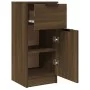Aparador madera contrachapada color roble marrón 30x30x70 cm de vidaXL, Aparadores - Ref: Foro24-817004, Precio: 55,77 €, Des...