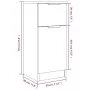 Aparador madera contrachapada color roble marrón 30x30x70 cm de vidaXL, Aparadores - Ref: Foro24-817004, Precio: 55,77 €, Des...