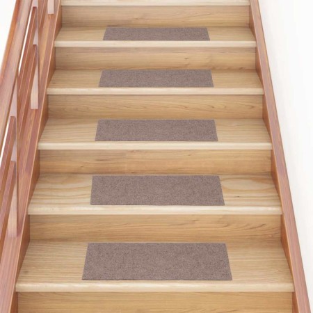 Felpudos autoadhesivos para escaleras, 30 unidades, 60 x 25 cm, marrón claro, rectangulares en Hogar | Comprar online en Foru.es