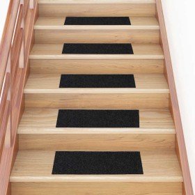 Felpudos autoadhesivos para escaleras, 30 unidades, 60 x 25 cm, rectangulares, negros en Hogar | Comprar online en Foru.es