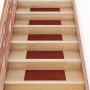 Felpudos autoadhesivos para escaleras, 30 unidades, 60 x 25 cm, rectangulares, color burdeos en Hogar | Comprar online en Foru.e