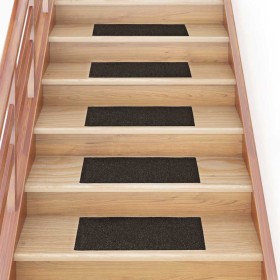 Felpudos autoadhesivos para escaleras, 30 unidades, 60 x 25 cm, marrón oscuro, rectangulares en Hogar | Comprar online en Foru.e
