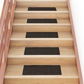 Felpudos autoadhesivos para escaleras, 30 unidades, 60 x 25 cm, marrón oscuro, rectangulares en Hogar | Comprar online en Foru.e