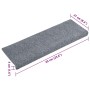 Felpudos autoadhesivos para escaleras, 20 unidades, 65 x 21 x 4 cm, gris claro, borde rectangular en Hogar | Comprar online en F