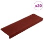 Felpudos autoadhesivos para escaleras, 20 unidades, 65 x 21 x 4 cm, borde rectangular, color rojo burdeos en Hogar | Comprar onl