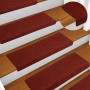 Felpudos autoadhesivos para escaleras, 20 unidades, 65 x 21 x 4 cm, borde rectangular, color rojo burdeos en Hogar | Comprar onl