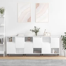 Aparadores 3 uds madera de ingeniería blanco de vidaXL, Aparadores - Ref: Foro24-3190141, Precio: 172,47 €, Descuento: %