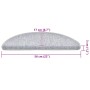 Felpudos para escaleras (30 unidades, 56 x 17 x 3 cm, gris claro, semicirculares) en Hogar | Comprar online en Foru.es