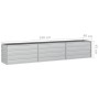 Arriate de acero galvanizado plateado 240x40x45 cm de vidaXL, Maceteros y jardineras - Ref: Foro24-316889, Precio: 48,78 €, D...