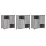 Aparadores 3 uds madera contrachapada gris Sonoma de vidaXL, Aparadores - Ref: Foro24-3190147, Precio: 173,90 €, Descuento: %