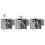 Aparadores 3 uds madera contrachapada gris Sonoma de vidaXL, Aparadores - Ref: Foro24-3190147, Precio: 173,90 €, Descuento: %