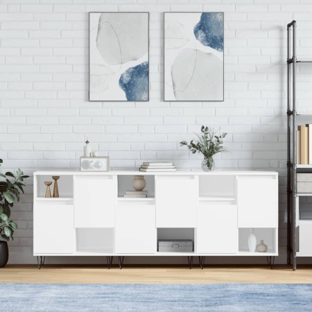 Aparadores 3 uds madera contrachapada blanco de vidaXL, Aparadores - Ref: Foro24-3190149, Precio: 176,04 €, Descuento: %