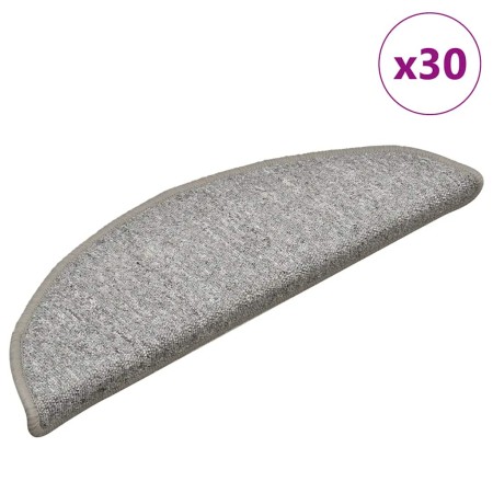 Felpudos para escaleras (30 unidades, 56 x 17 x 3 cm, gris claro, semicirculares) en Hogar | Comprar online en Foru.es