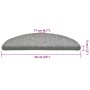 Felpudos para escaleras (30 unidades, 56 x 17 x 3 cm, gris claro, semicirculares) en Hogar | Comprar online en Foru.es