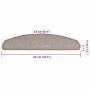 Felpudos para escaleras 30 unidades 65x24x4 cm Marrón claro Semicircular Grande en Hogar | Comprar online en Foru.es