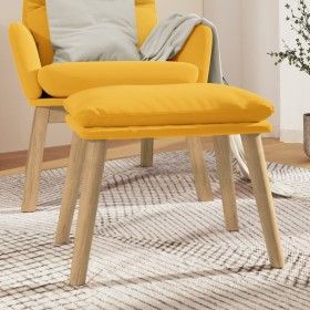 Reposapiés de terciopelo amarillo mostaza 45x29,5x35 cm de vidaXL, Otomanas - Ref: Foro24-341442, Precio: 36,32 €, Descuento: %
