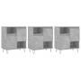 Aparadores 3 uds madera contrachapada gris hormigón de vidaXL, Aparadores - Ref: Foro24-3190153, Precio: 173,93 €, Descuento: %