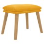 Reposapiés de terciopelo amarillo mostaza 45x29,5x35 cm de vidaXL, Otomanas - Ref: Foro24-341442, Precio: 36,32 €, Descuento: %