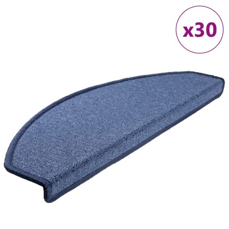 Alfombrillas para escaleras 30 unidades 65x24x4 cm Azul Semicircular Grande en Hogar | Comprar online en Foru.es