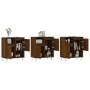 Aparadores 3 uds madera contrachapada marrón roble de vidaXL, Aparadores - Ref: Foro24-3190156, Precio: 176,60 €, Descuento: %