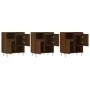 Aparadores 3 uds madera contrachapada marrón roble de vidaXL, Aparadores - Ref: Foro24-3190156, Precio: 176,60 €, Descuento: %
