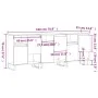 Aparadores 3 uds madera contrachapada blanco brillo by vidaXL, Sideboards - Ref: Foro24-3190159, Price: 205,92 €, Discount: %