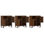 Aparadores 3 uds madera contrachapada marrón roble de vidaXL, Aparadores - Ref: Foro24-3190164, Precio: 195,04 €, Descuento: %