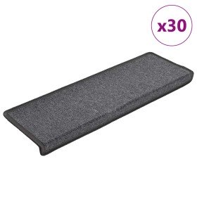 Alfombrillas para escaleras 30 unidades 65x21x4 cm Gris oscuro Borde rectangular en Hogar | Comprar online en Foru.es