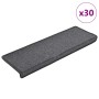 Alfombrillas para escaleras 30 unidades 65x21x4 cm Gris oscuro Borde rectangular en Hogar | Comprar online en Foru.es