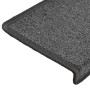 Alfombrillas para escaleras 30 unidades 65x21x4 cm Gris oscuro Borde rectangular en Hogar | Comprar online en Foru.es