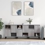 Aparadores 3 uds madera contrachapada gris Sonoma de vidaXL, Aparadores - Ref: Foro24-3190163, Precio: 202,05 €, Descuento: %